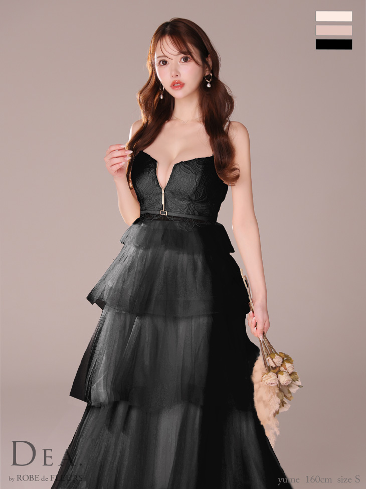 Lサイズあり【DEA./ディア】レース/ ティアード/ チュール/ フレア