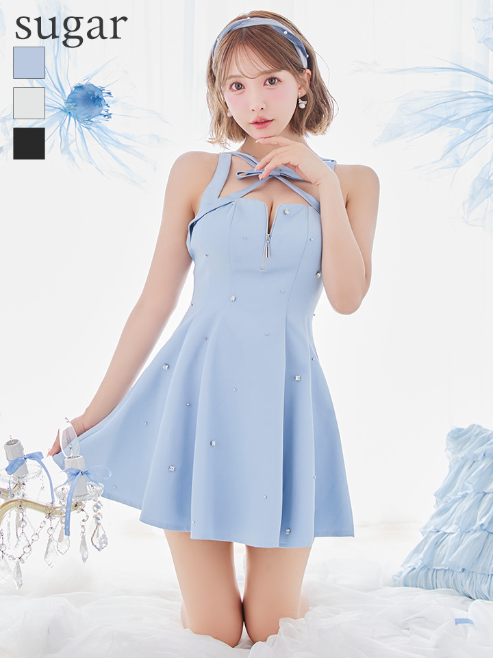 XSサイズあり【ROBE de FLEURS/ローブドフルール】サテンネックリボン