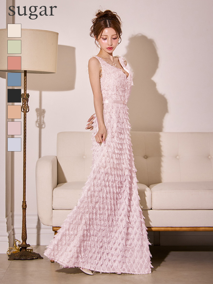 VELIQUE/ヴェリーク】シャギー/ フリンジ/ ベルトデザイン