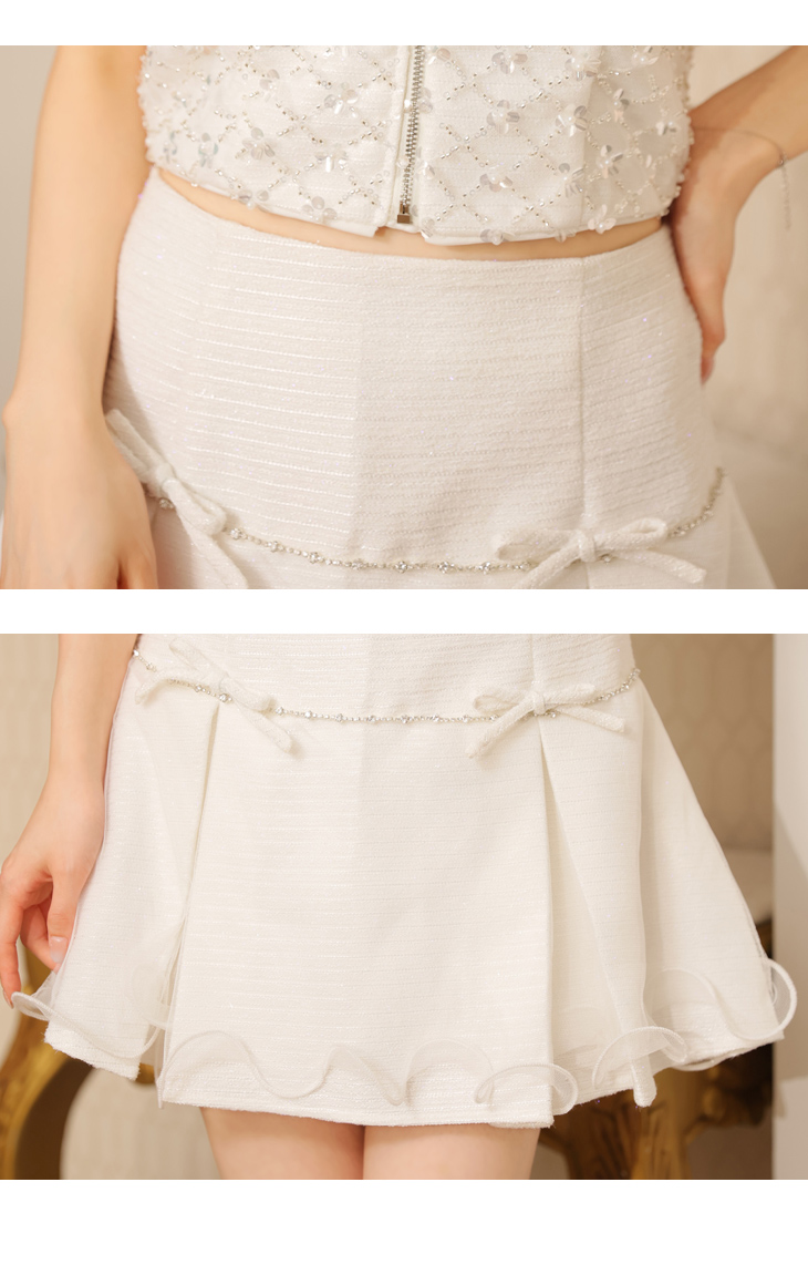 XSサイズあり【ROBE de FLEURS/ローブドフルール】ラメツイード