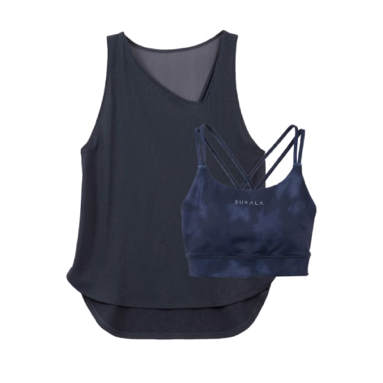 美品】ドットプリントブラタンクトップ ダークネイビー Sサイズ NEW