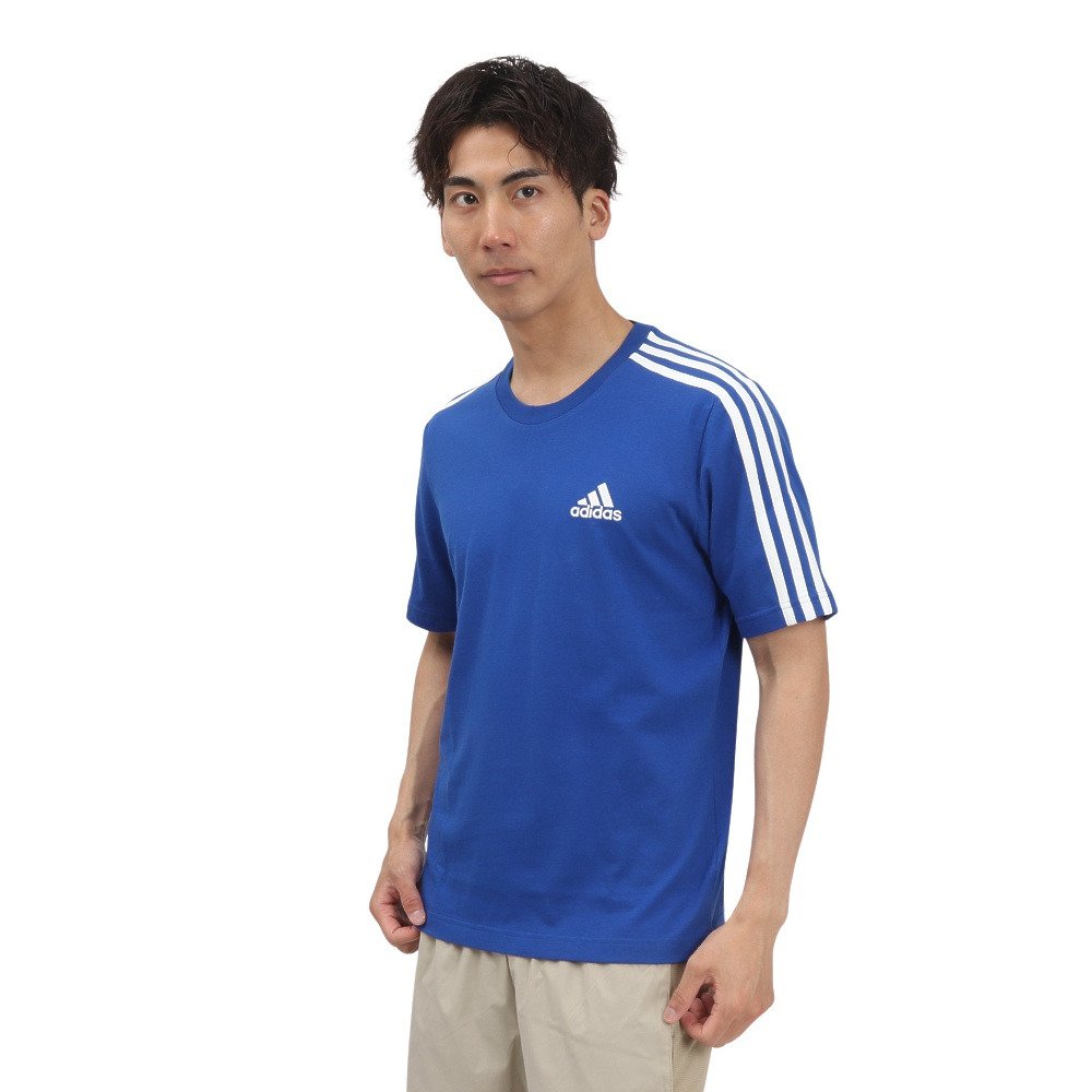 アディダス（adidas）（メンズ）エッセンシャルズ 3ストライプス 半袖T