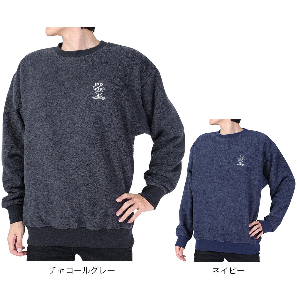 IPD（IPD）（メンズ）FLEECE CREW トレーナー IPDFLSE-618-NAV
