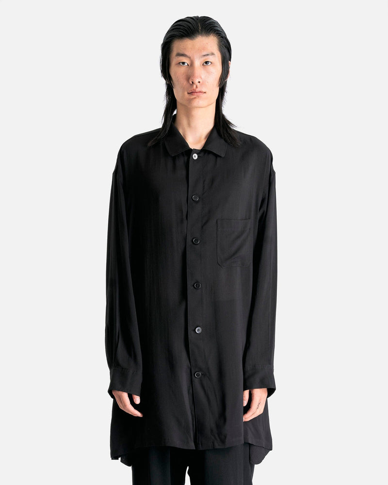 Yohji Yamamoto POUR HOMME - A-Open Collar B in Black – SVRN