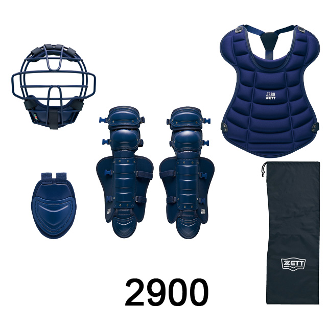 ZETT ゼット 野球 少年軟式用 防具 4点セット 専用袋付き