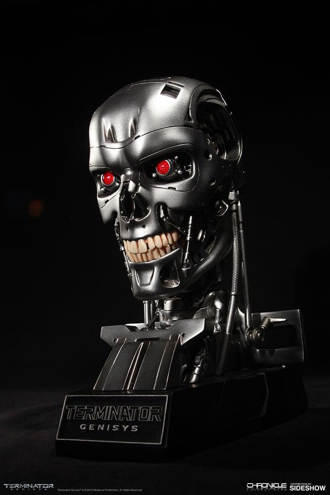 Terminator Genisys Endoskeleton Skull 1:1 Prop Replica Statue by