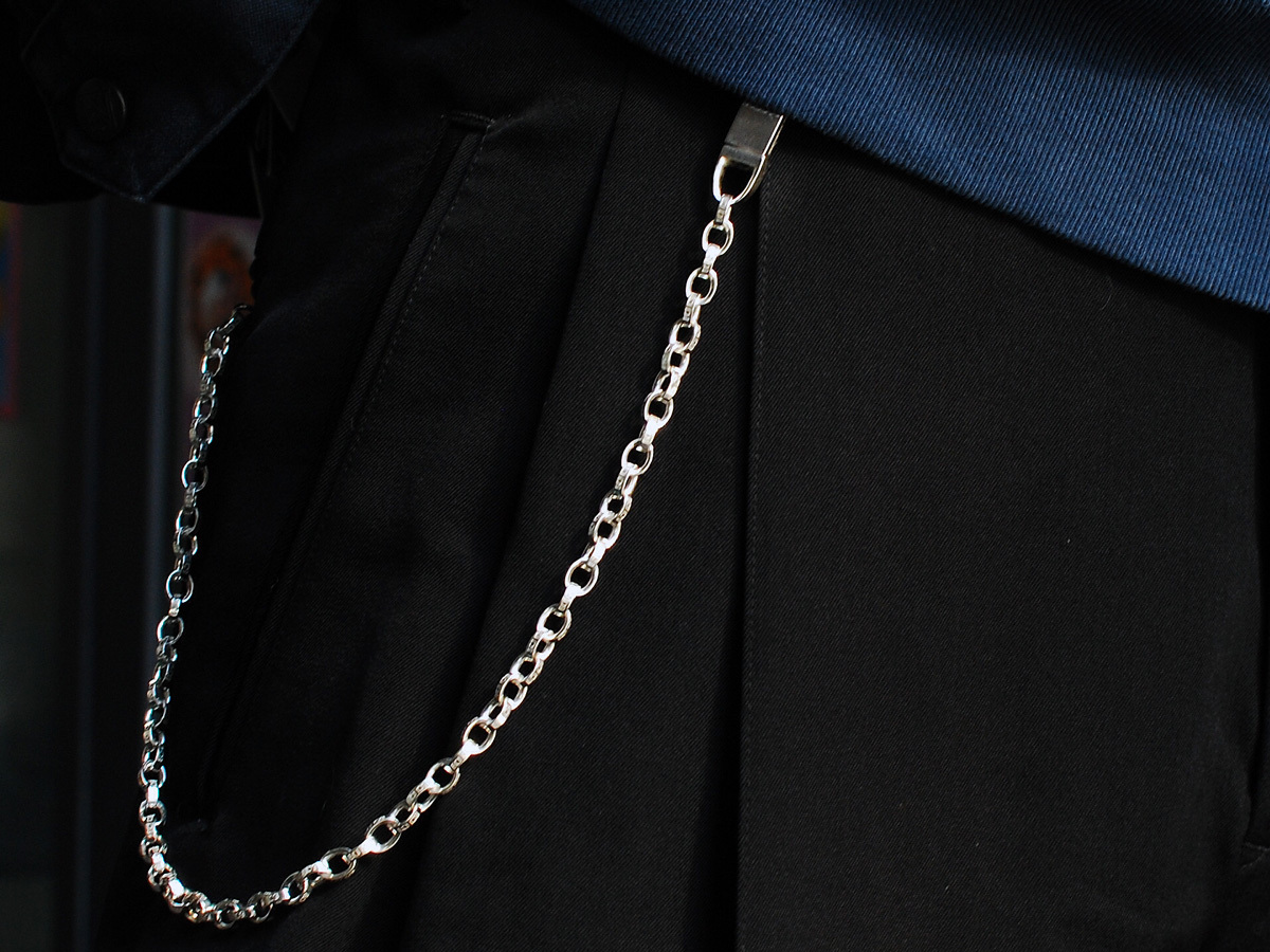HALF ROUNDED CHAIN PIECE WALLET CHAIN/END（エンド） - DEFI