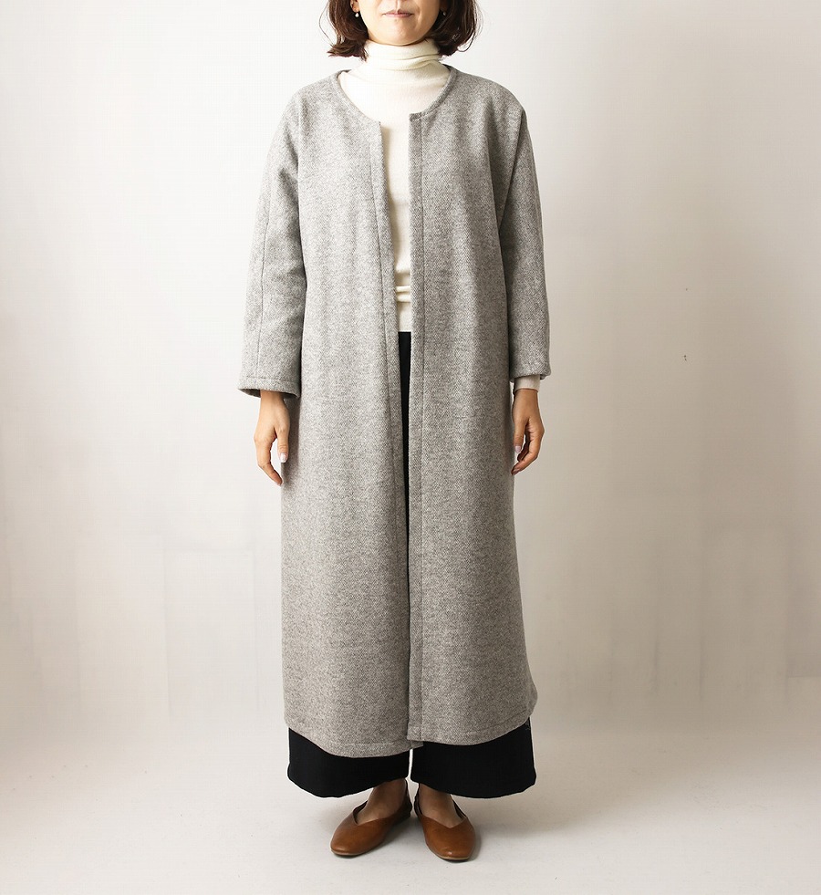 寸法図【NO.655】ドルマンスリーブのシンプルコート＜スゴラク＞ [M便