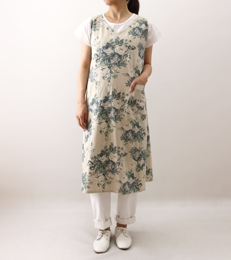 実物大型紙【No.718】ジャンパースカート風エプロン(SML・2L) [M便 1/3