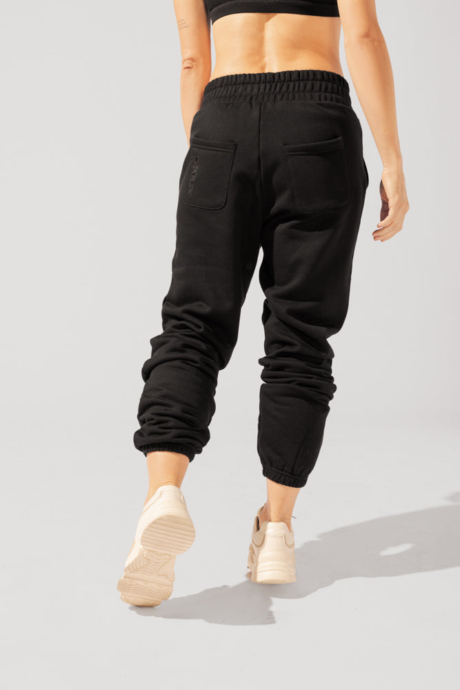 Cloud Rollover Sweatpant - Black – POPFLEX®