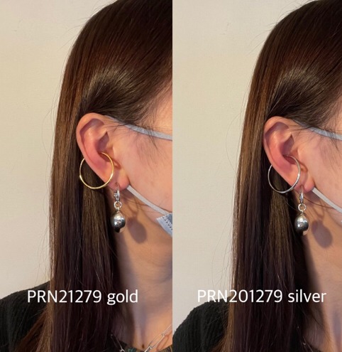 ぷっくりハート 2way イヤリングついて（Y・Kさまより） | petite robe