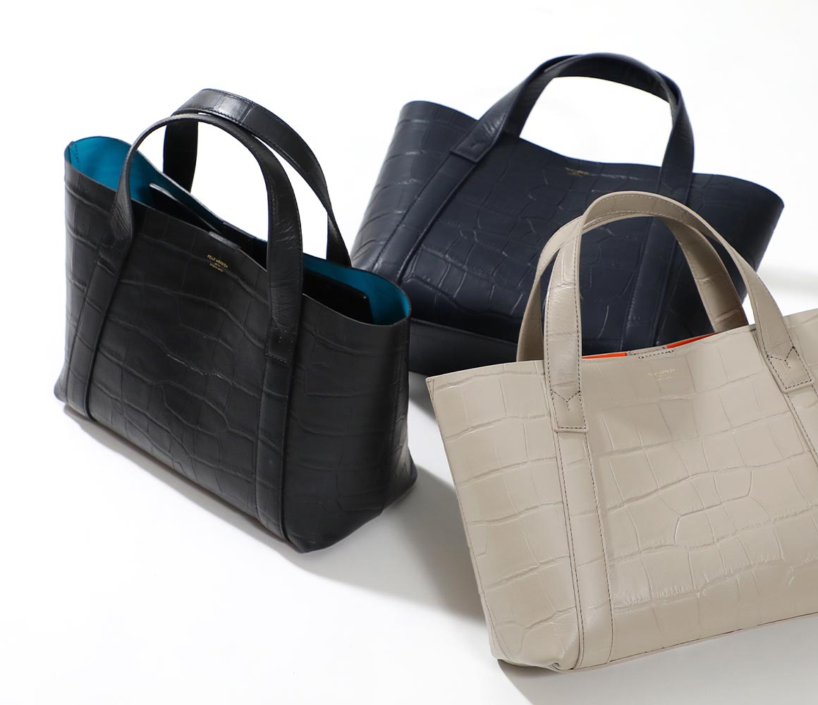 ダブルフェイスレザーの人気ミニトート再入荷のお知らせ