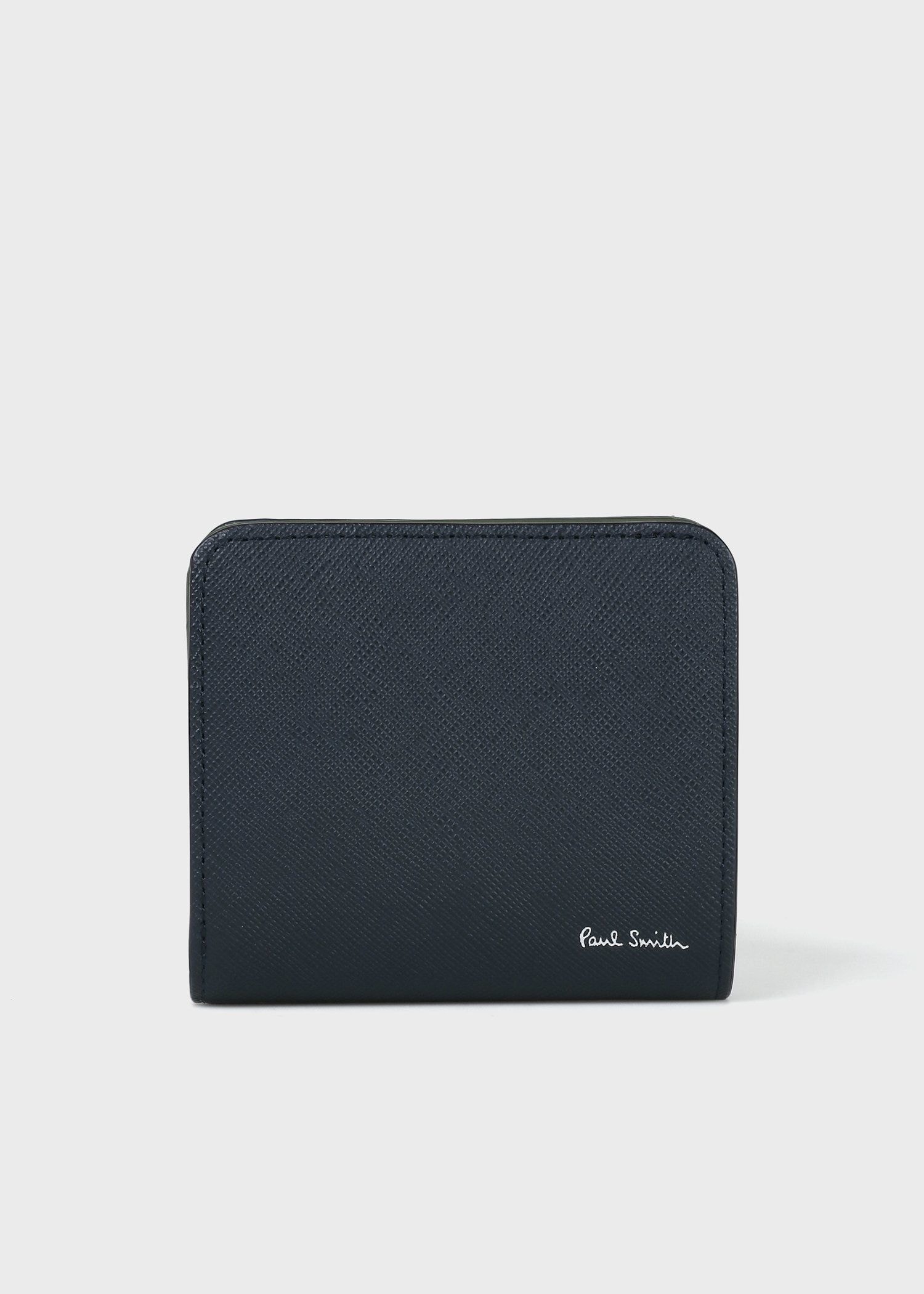 ブライトストライププラー 2つ折り財布（ネイビー） ｜ポール・スミス