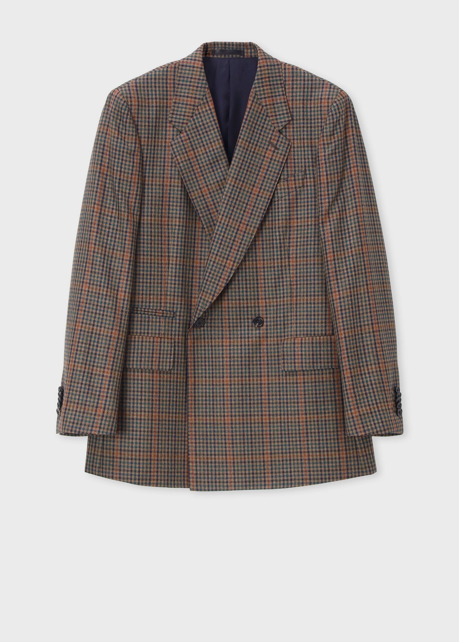 クラシックガンクラブチェック 2Bダブルブレストジャケット ｜ポール