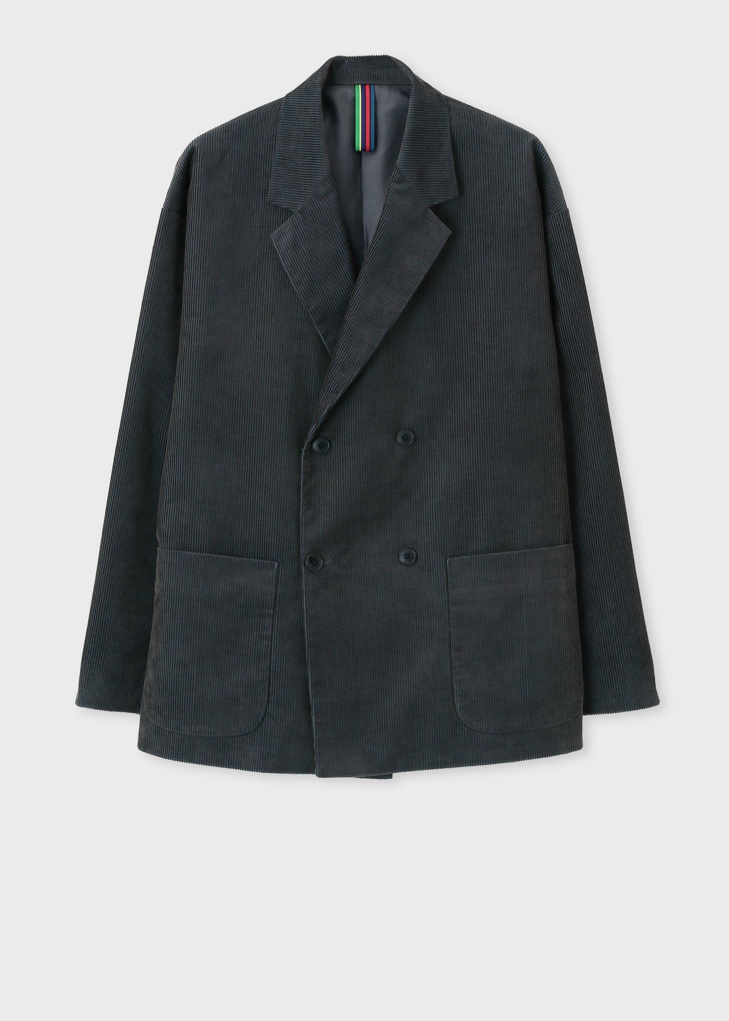 コーデュロイ ダブルブレスト ジャケット（ブルー） ｜ポール・スミス