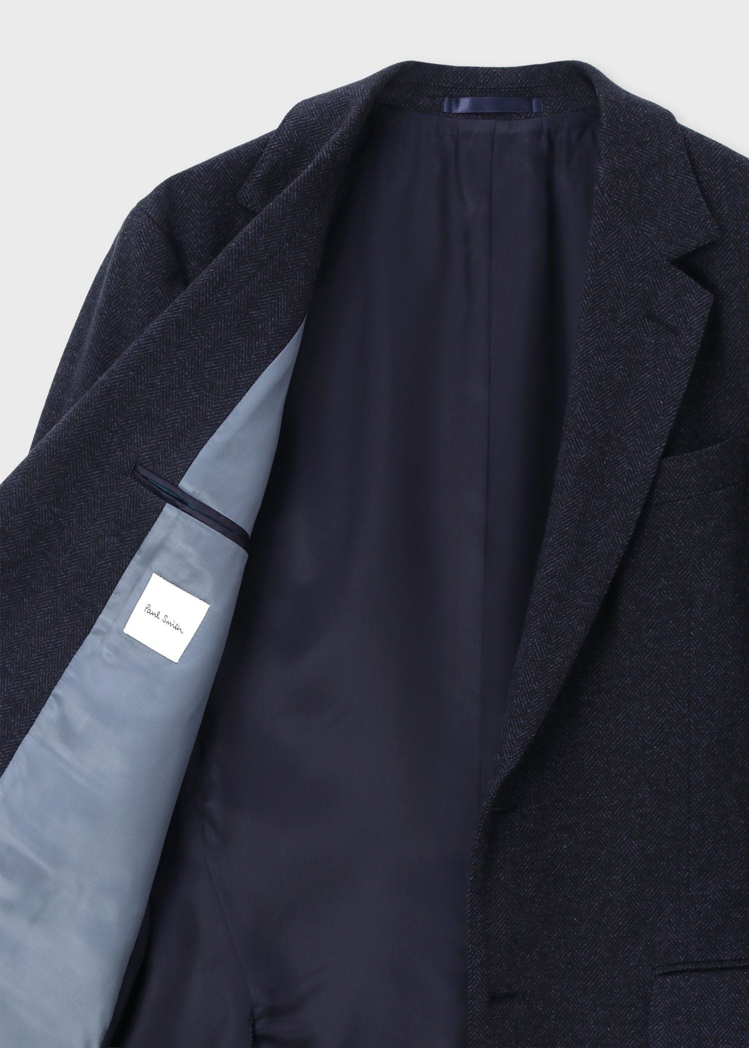 ヘリンボーン シングル2Bジャケット（ネイビー） ｜ポール・スミス