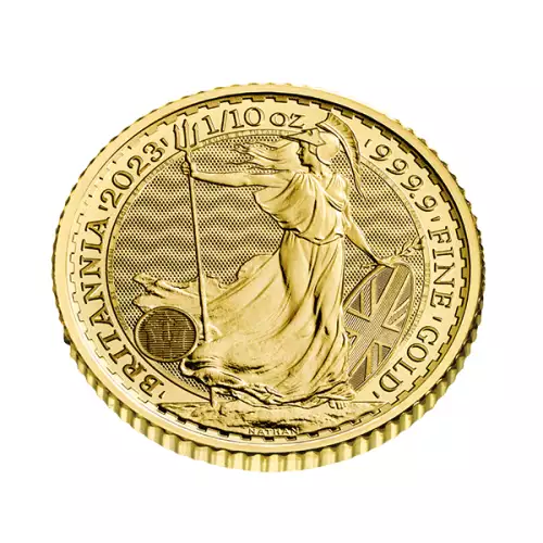 2023 1/10oz Britannia King Charels III Gold Coin - Pacific