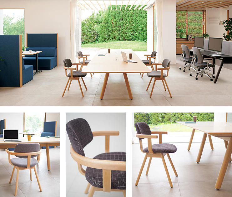 本格木製オフィス家具「MARU（マル）」シリーズ 新たに「アームチェア