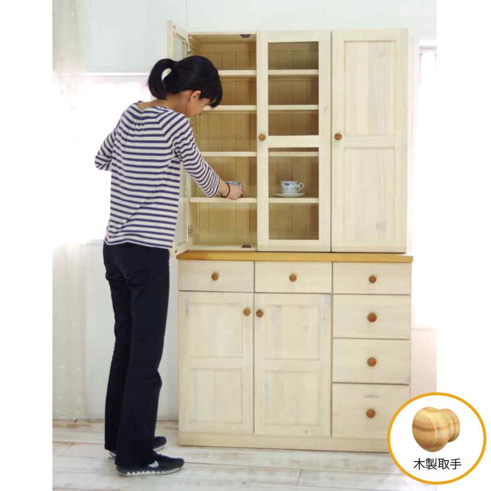 フレンチ食器棚｜フレンチカントリーキッチン収納｜パインファクトリー