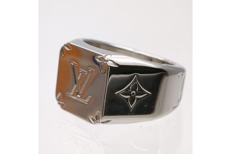 美品 ルイヴィトン 指輪 シグネットリング Lサイズ 21号 メンズ M62488