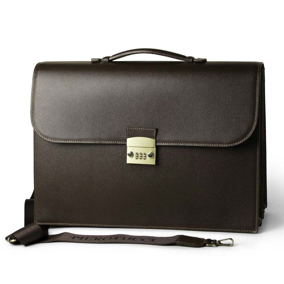 ブリーフケース ダークブラウン