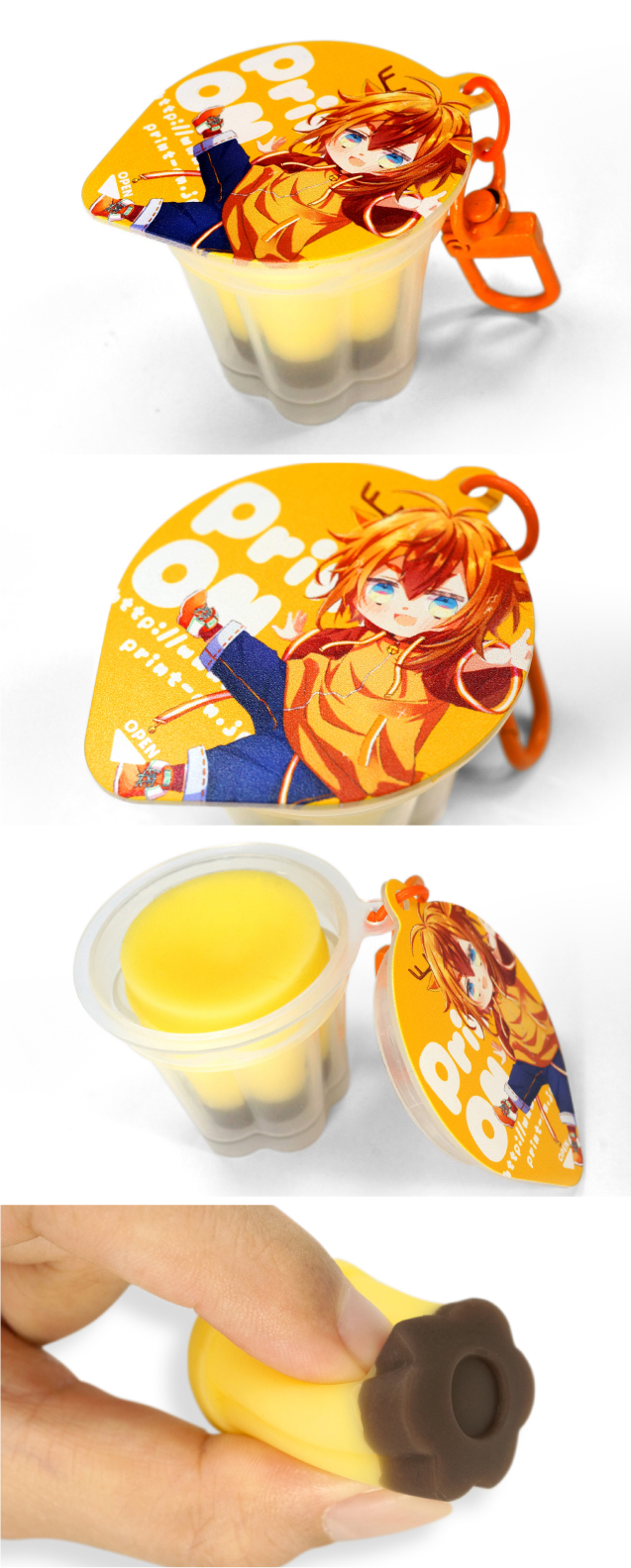 グッズ プリン型キーホルダー 使用例
