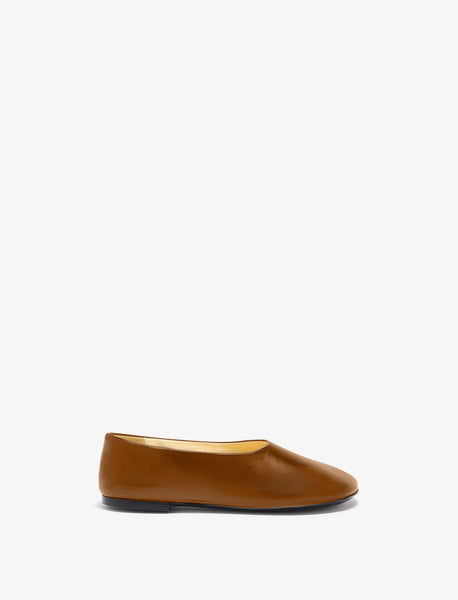 Proenza Schouler Glove Slippers in Slick Nappa - Mud | Proenza