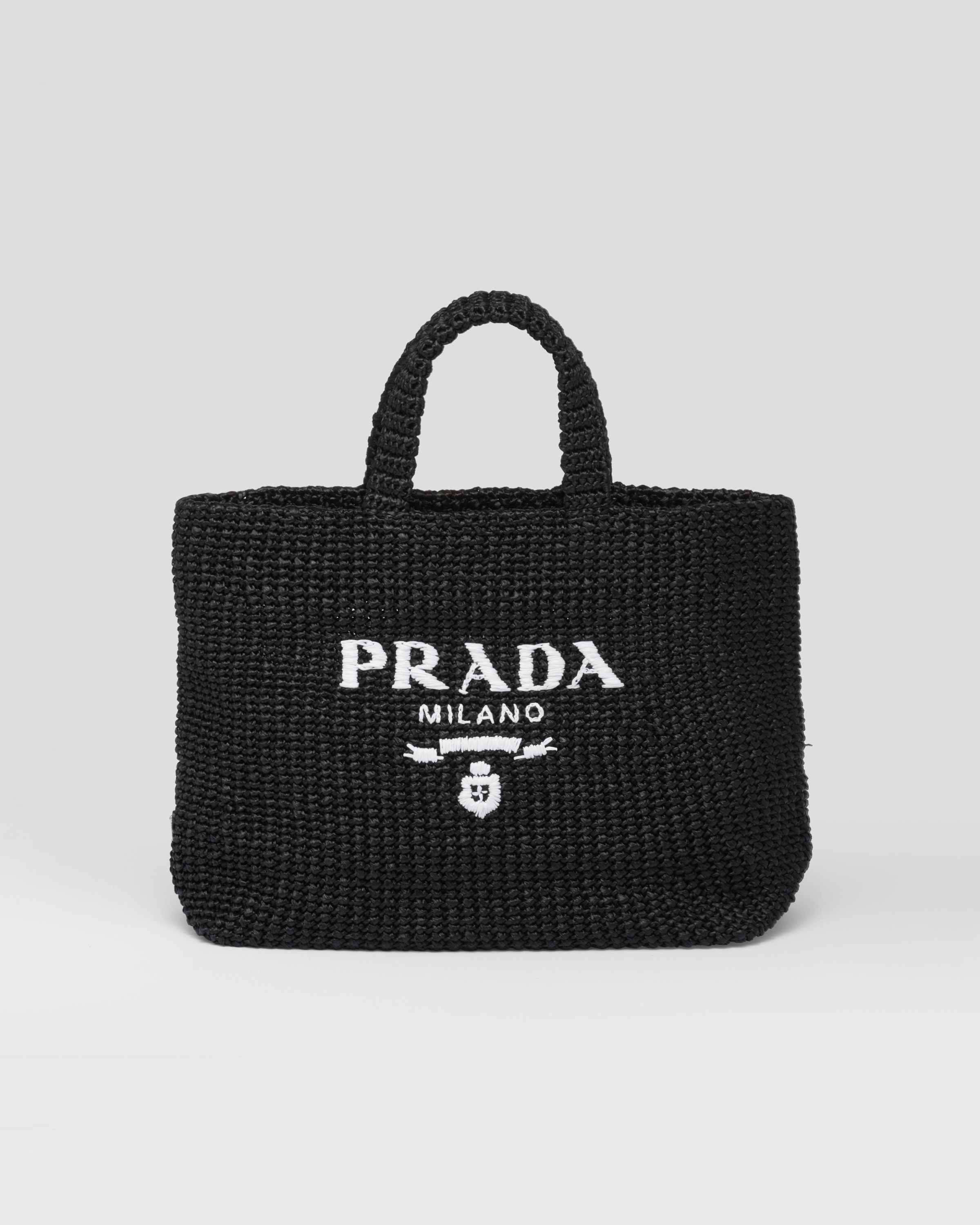 Black Crochet Tote Bag | PRADA