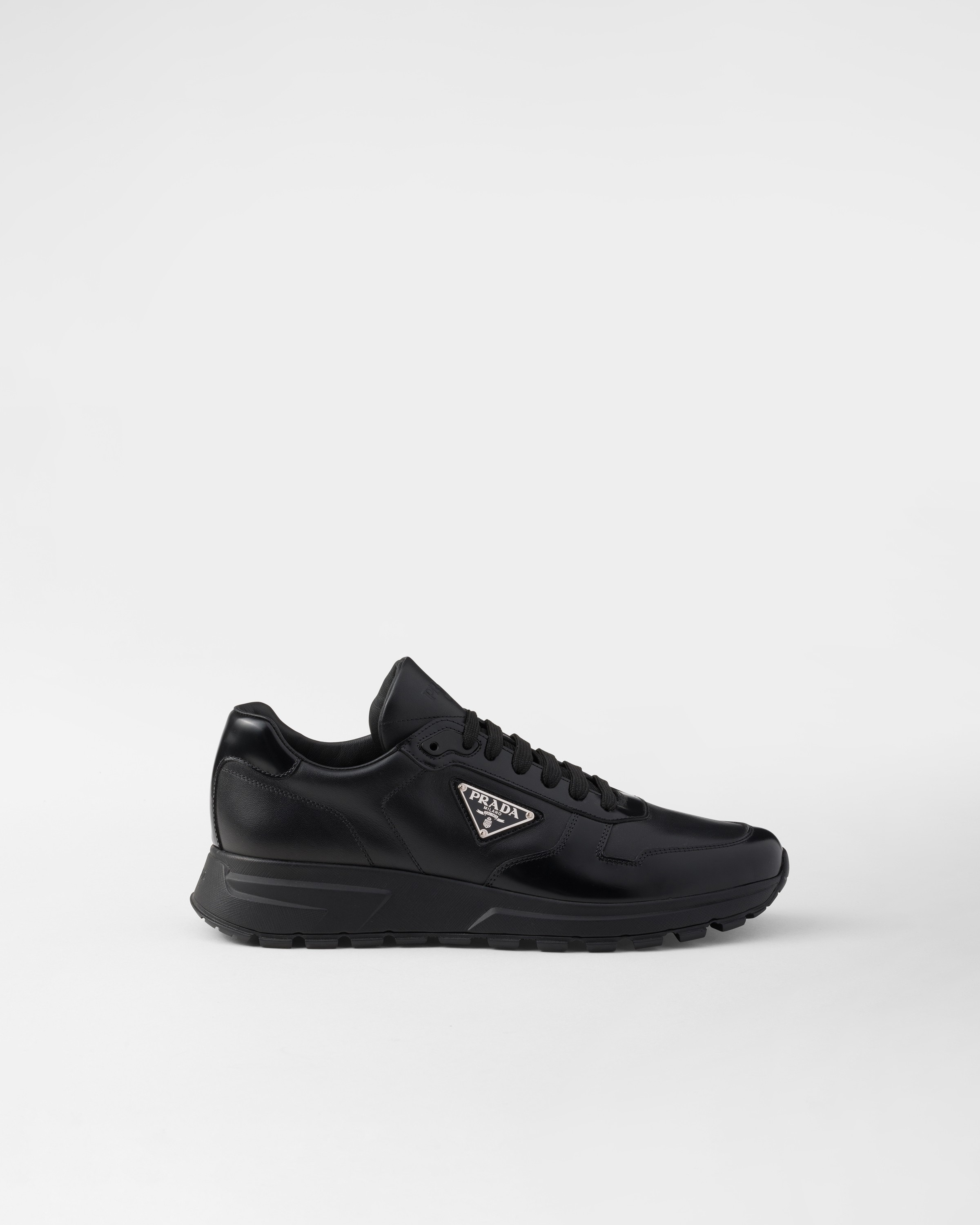 Black Prax 01 Leather Sneakers | PRADA