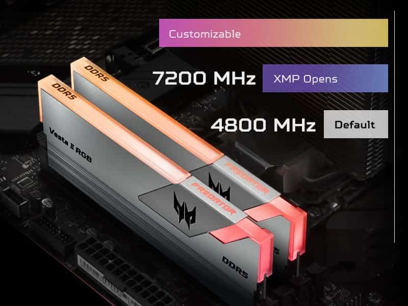 Predator Vesta II DDR5 Memory 7200 MHz