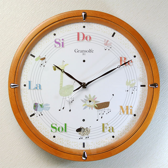 絶版品】音階時報時計 グランソルフェB1 《キッズルーム》 音楽雑貨