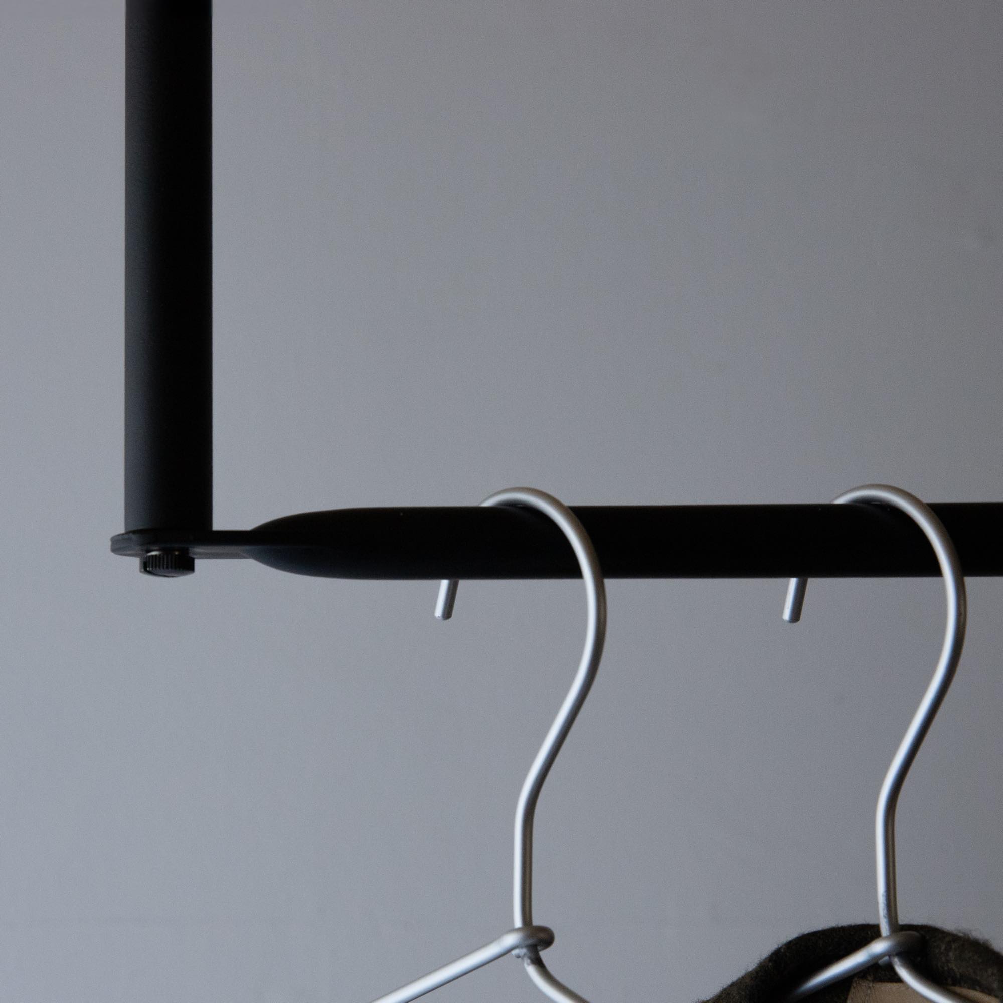 ランドリーハンガーパイプ 水平パイプ W900 ブラック | PS-HB012-20