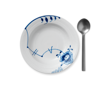 ブルーフルーテッド メガ ディーププレート 21cm|ロイヤル