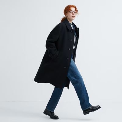 2023秋冬新作】ユニクロのシングルブレストコート｜上品な質感と