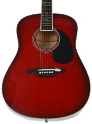 SX DG1K Acoustic Guitar Red Package at HomeOld
