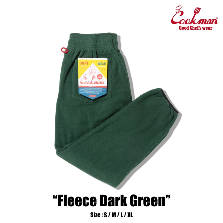 COOKMAN シェフパンツ Chef Pants Fleece Dark Green 231-53813 公式通販