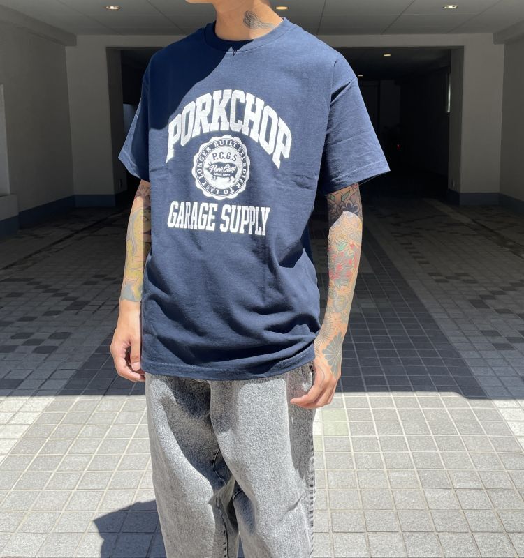 PORKCHOP GARAGE SUPPLY 2nd COLLEGE TEE (NAVY) P0276 公式通販