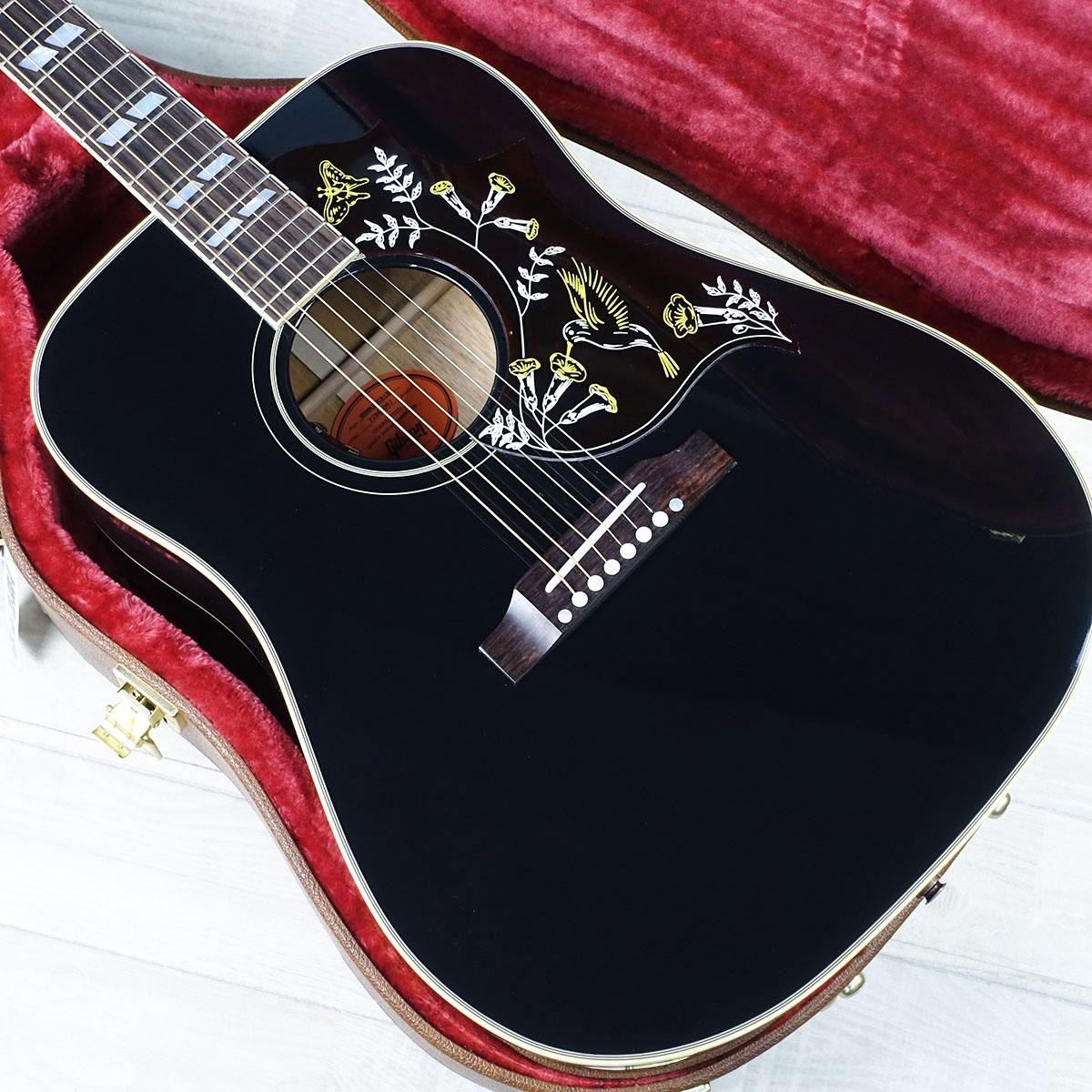 ギブソンハミングバード　希少エボニーブラックカラー（純正ハードケース付） Gibson Hummingbird Original Ebony <ギブソン>｜平野楽器 ロッキン