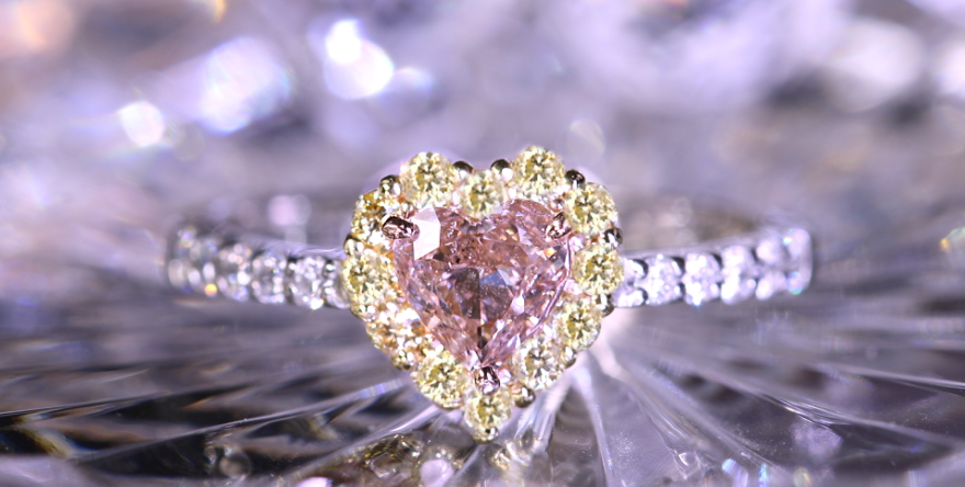 第281回抽選販売＞ハートシェイプ ピンクダイヤモンド 0.502ct/FLBP