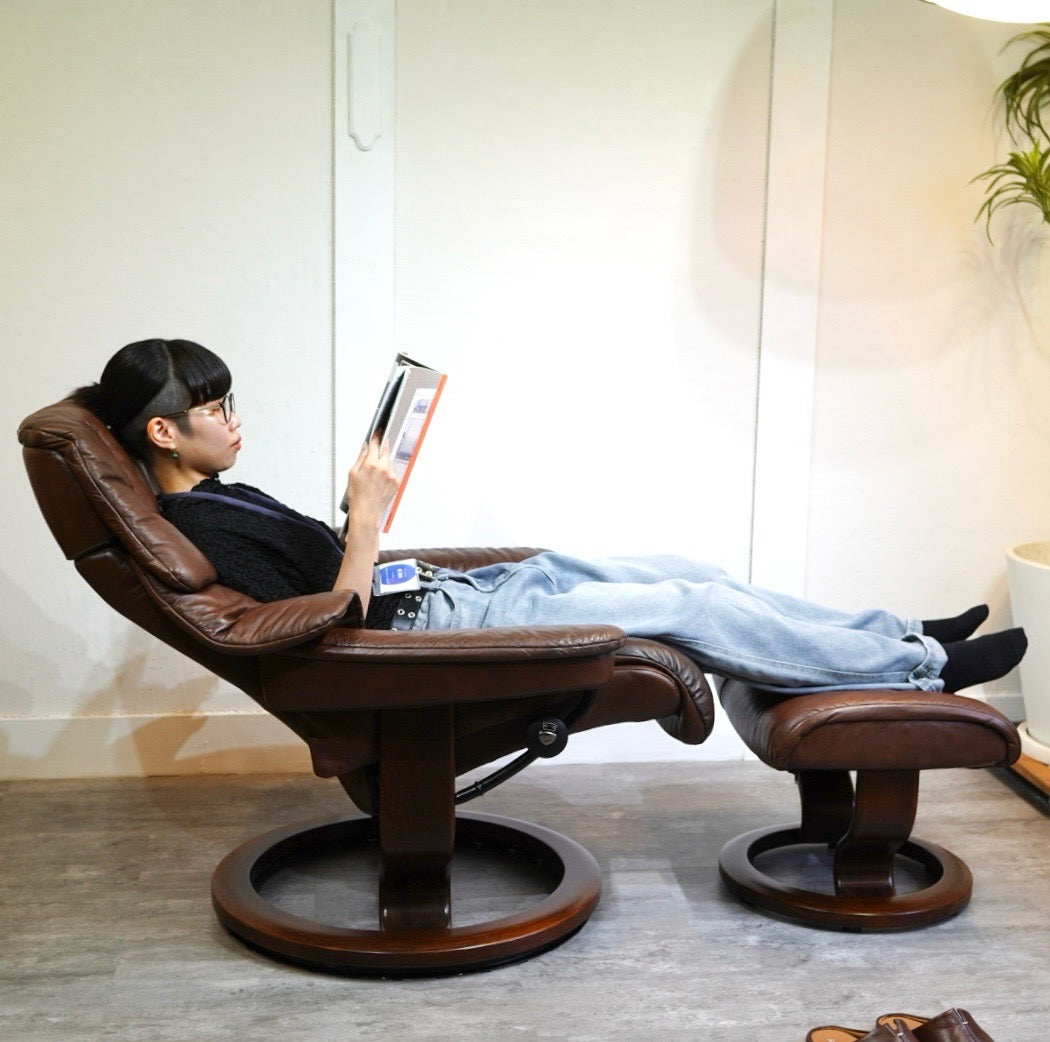 エコーネス / EKORNES ストレスレスチェア＆オットマンセット M レノ