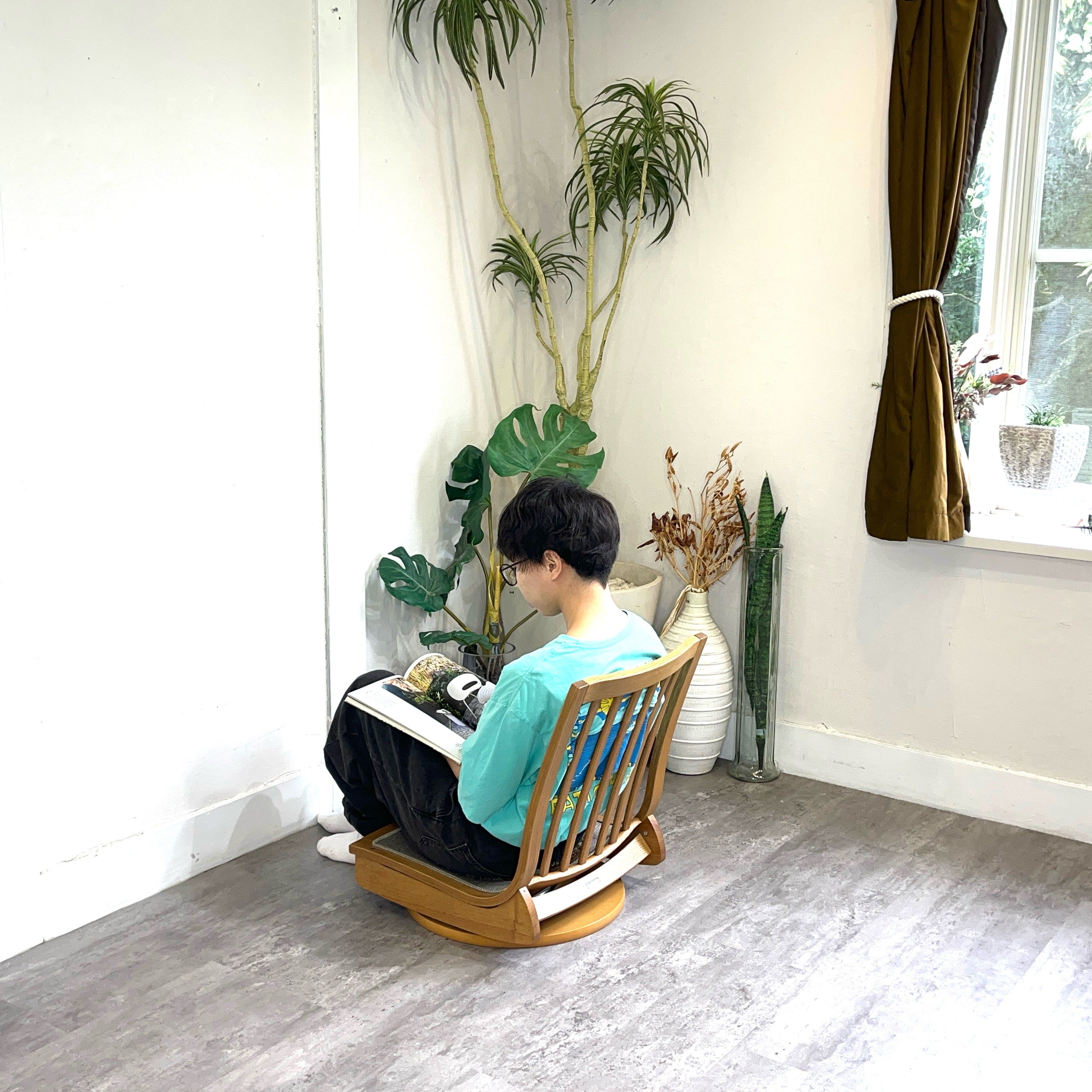 カリモク家具 / karimoku 木組み / kigumiシリーズ 回転座椅子 中古 和