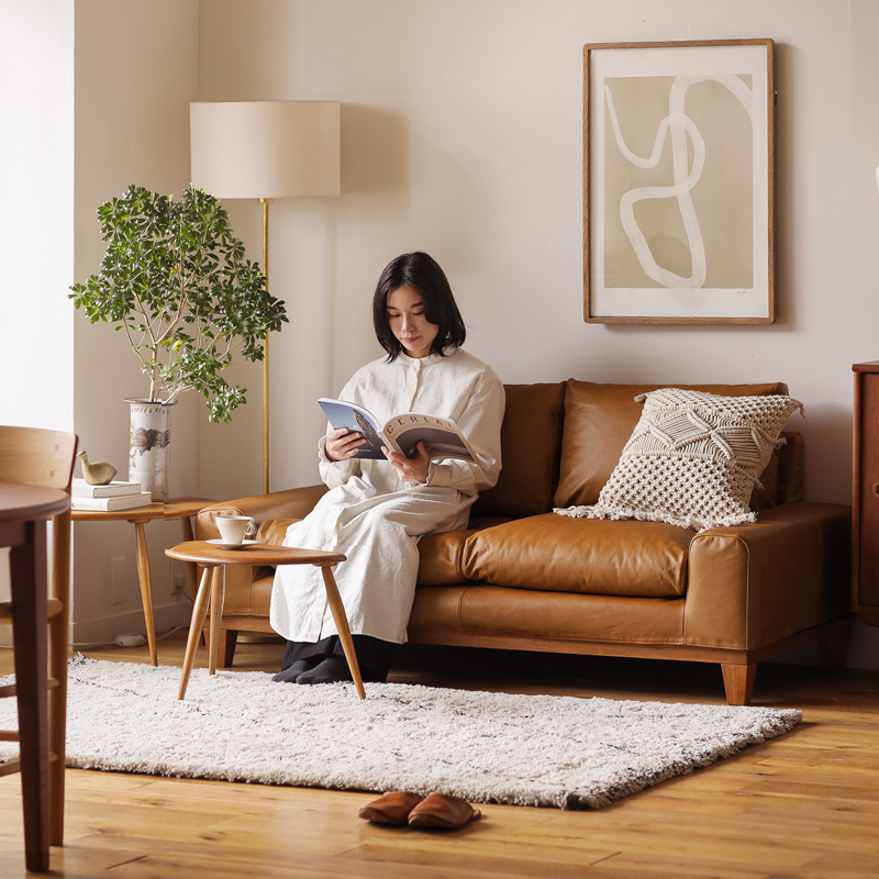 ソファーカバー Re:CENO /リセノfolkコーデュロイキャメル 2人掛け