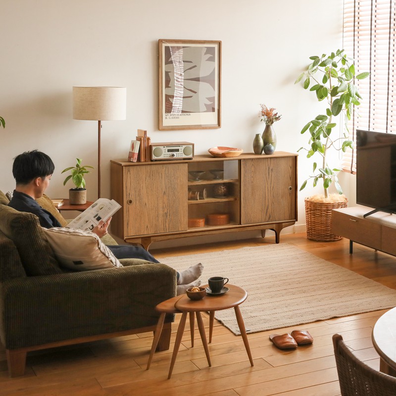 3ドアサイドボードwithガラス silta ｜家具・インテリア通販 Re:CENO