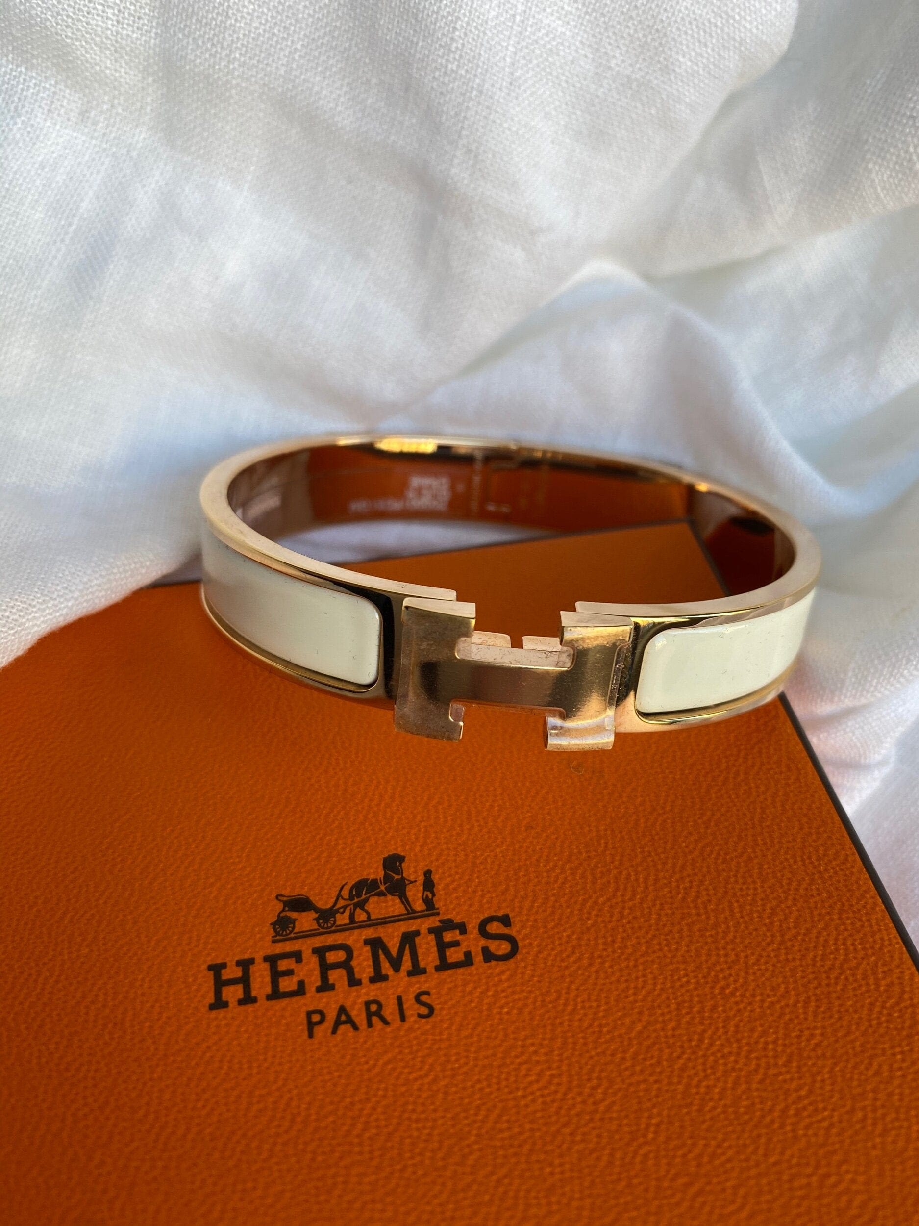 Hermes Clic H Craie GM Bracelet Rose Gold – REDELUXE