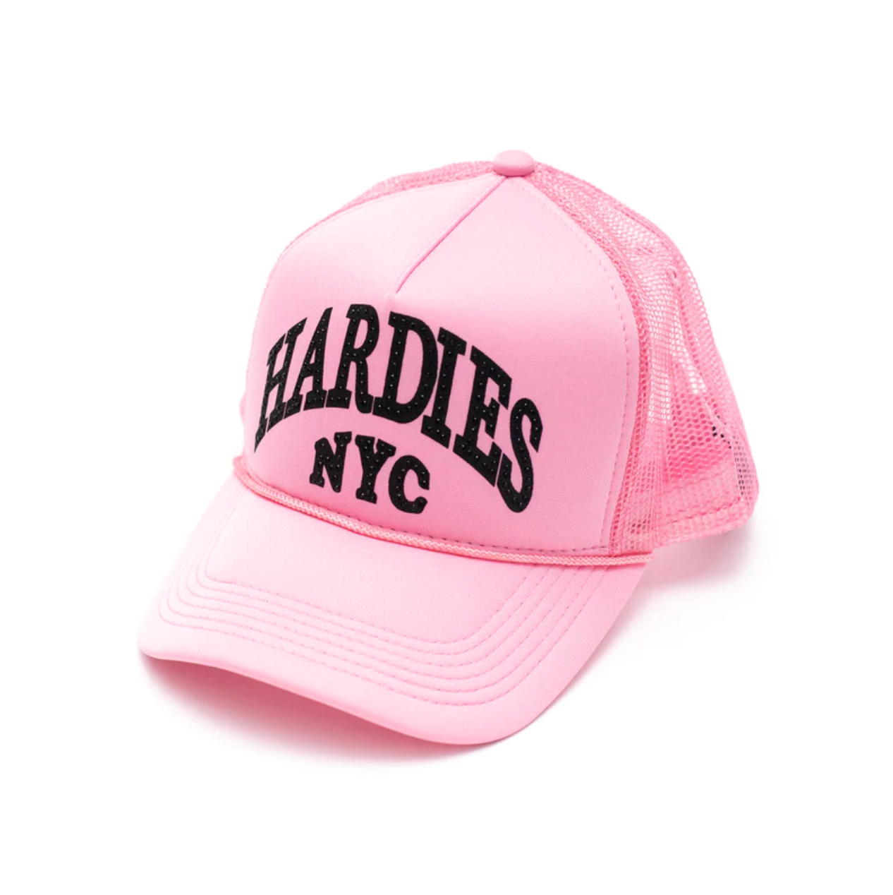 Hardies Hardware + NYC RHINESTONE PRE CURVE TRUCKER HAT