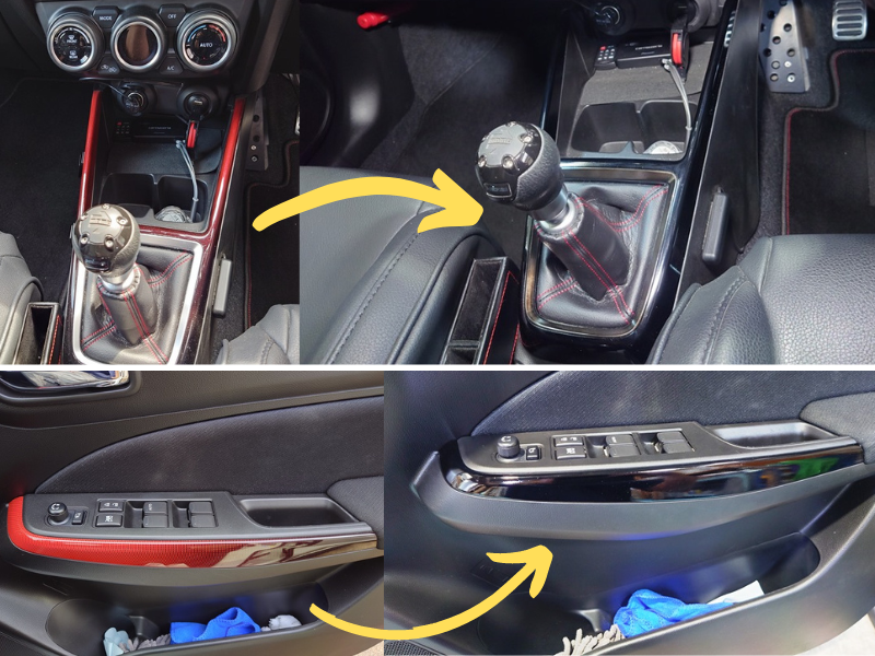 スイスポ ZC33Sの内装を黒塗装カスタムするとスタイリッシュになるのか