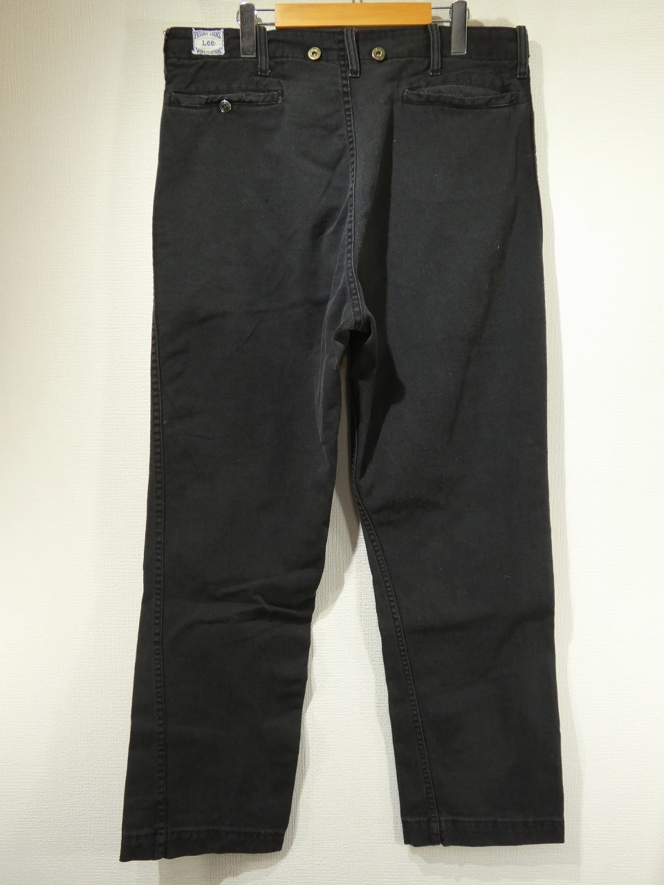 60s 70s Lee FRISKO JEENS BLACK WORK PANTS MADE IN USA - RICUR