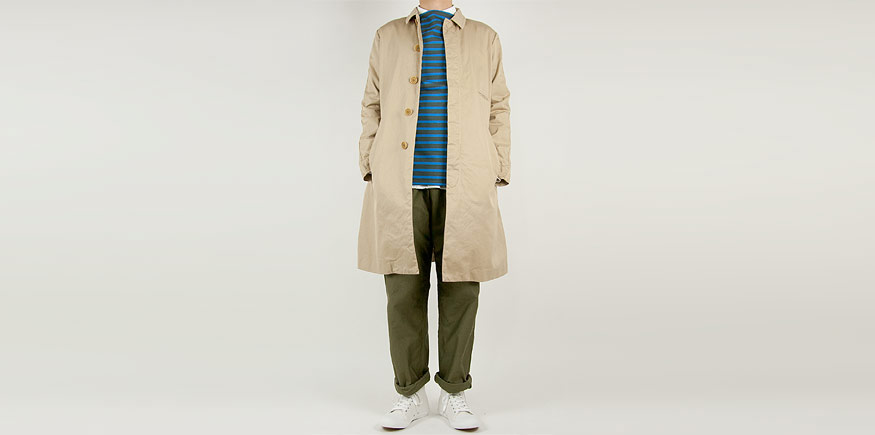 homspun コート｜ステンカラーの特徴・サイズ感・素材｜通販【rusk】