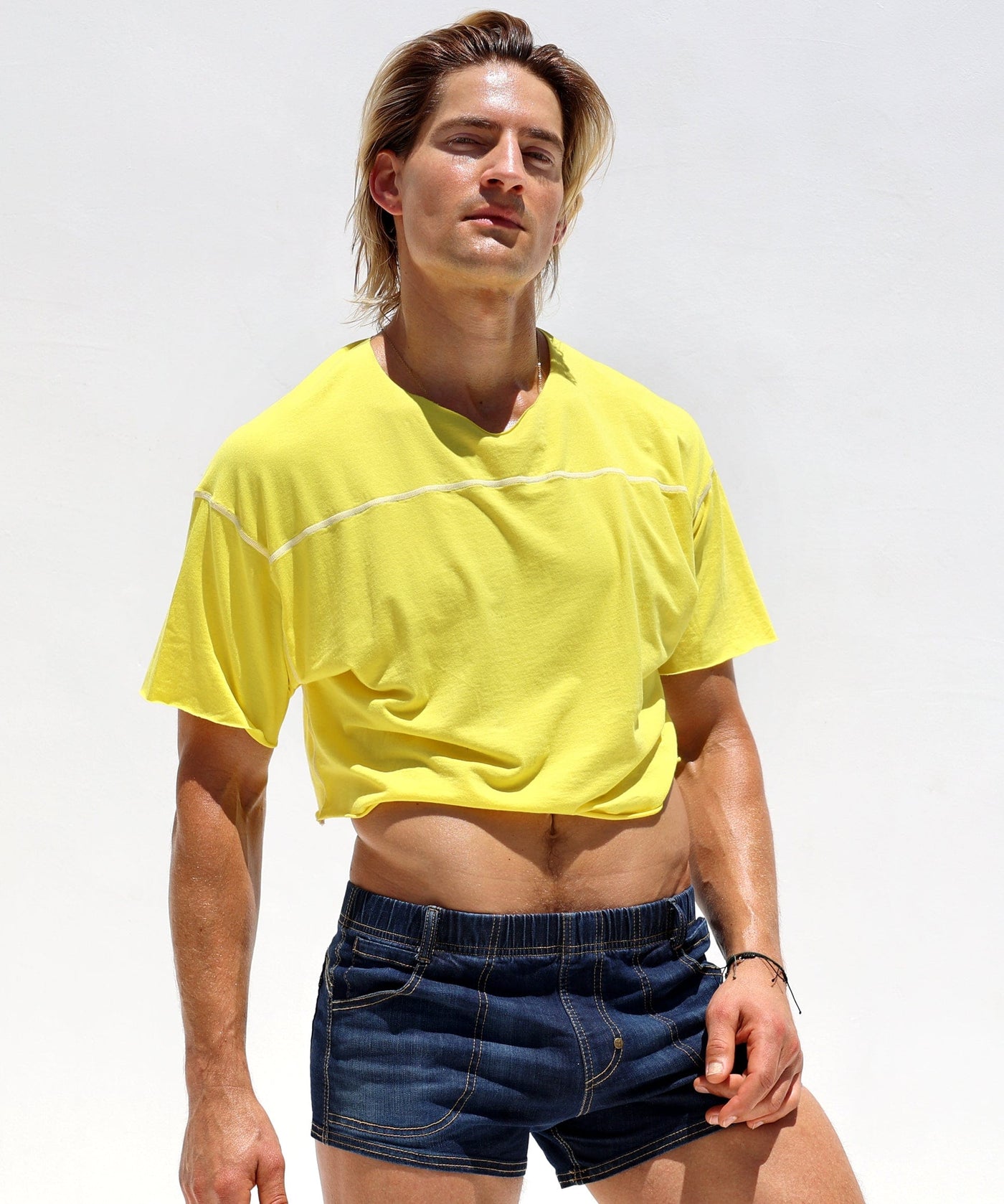 RUFSKIN® BIG HORN Stretch Cotton-Modal Oversized Cropped Silk