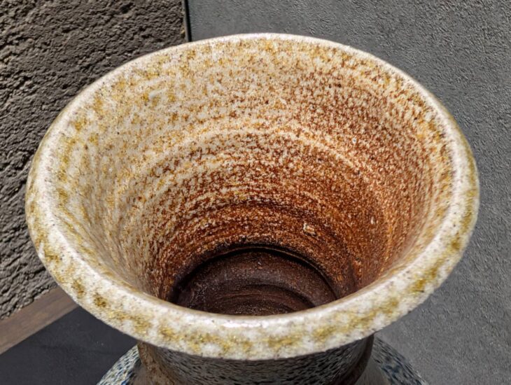 島岡達三 『塩釉象嵌縄文壺』 ｜骨董品買取 緑和堂